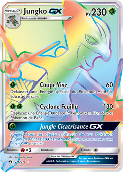 Carte Pokémon Jungko GX 216/214 de la série Tonnerre Perdu en vente au meilleur prix