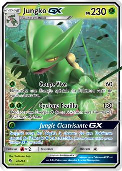 Carte Pokémon Jungko GX 22/214 de la série Tonnerre Perdu en vente au meilleur prix