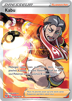 Carte Pokémon Dresseur Full Art Kabu TG26/TG30 de la série Origine Perdue