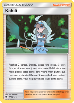 Carte Pokémon Peu commune Kahili 179/214 de la série Tonnerre Perdu