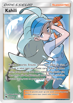 Carte Pokémon Dresseur Full Art Kahili 210/214 de la série Tonnerre Perdu