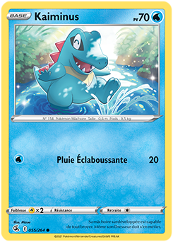 Carte Pokémon Communes Kaiminus 55/264 de la série Poing de Fusion