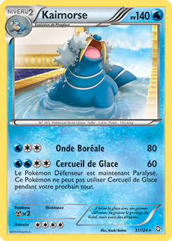 Carte Pokémon Rare Kaimorse 31/124 de la série Dragons Éxaltés