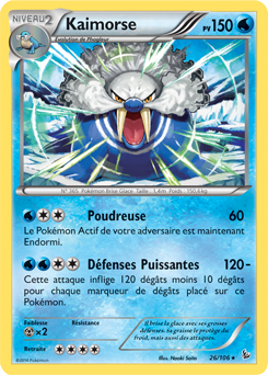 Carte Pokémon Kaimorse 26/106 de la série Étincelle en vente au meilleur prix