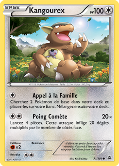 Carte Pokémon Kangourex 71/101 de la série Explosion Plasma en vente au meilleur prix