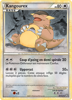 Carte Pokémon Kangourex 36/102 de la série Triomphe en vente au meilleur prix