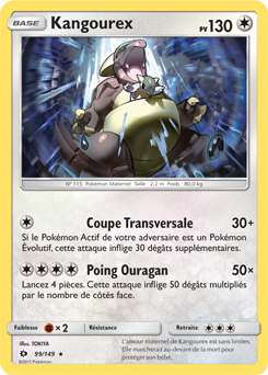 Carte Pokémon Kangourex 99/149 de la série Soleil & Lune en vente au meilleur prix