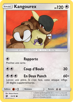 Carte Pokémon Kangourex 55/70 de la série Majesté des Dragons en vente au meilleur prix