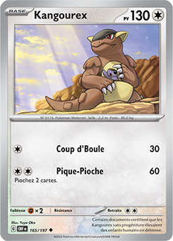 Carte Pokémon Kangourex 165/197 de la série Flammes Obsidiennes en vente au meilleur prix