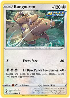 Carte Pokémon Kangourex 204/264 de la série Poing de Fusion en vente au meilleur prix