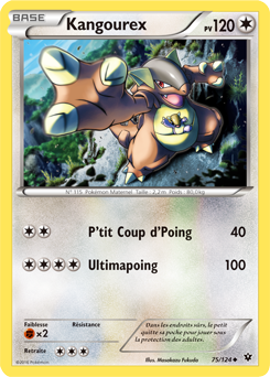 Carte Pokémon Kangourex 75/124 de la série Impact des Destins en vente au meilleur prix