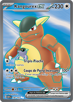 Carte Pokémon Kangourex ex 190/165 de la série 151 en vente au meilleur prix