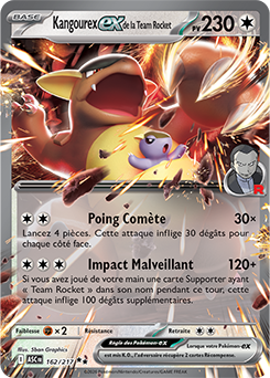 Carte Pokémon Kangourex ex de la Team Rocket 162/217 de la série Héros Transcendants en vente au meilleur prix