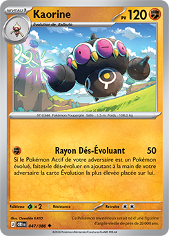 Carte Pokémon Peu commune Kaorine 47/86 de la série Chaos Ascendant