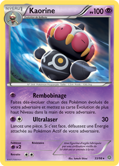 Carte Pokémon Rare Kaorine 33/98 de la série Origines Antiques