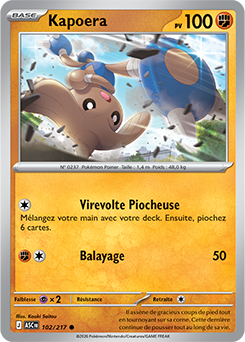 Carte Pokémon Kapoera 102/217 de la série Héros Transcendants en vente au meilleur prix