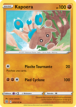 Carte Pokémon Peu commune Kapoera 072/172 de la série Stars Étincelantes