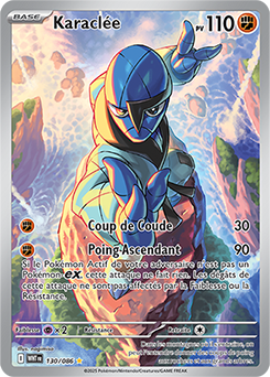 Carte Pokémon Illustration rare Karaclée 130/86 de la série Flamme Blanche