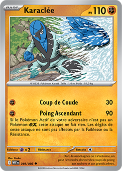 Carte Pokémon Peu commune Karaclée 49/86 de la série Flamme Blanche