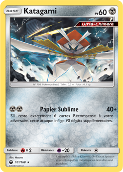 Carte Pokémon Holographique Rare Katagami 101/168 de la série Tempête Céleste