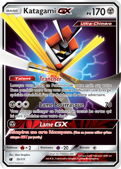 Carte Pokémon Katagami GX 70/111 de la série Invasion Carmin en vente au meilleur prix