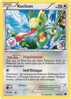 Carte Pokémon Kecleon 94/116 de la série Glaciation Plasma en vente au meilleur prix