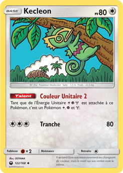 Carte Pokémon Kecleon 122/168 de la série Tempête Céleste en vente au meilleur prix