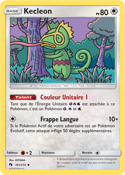 Carte Pokémon Kecleon 161/214 de la série Tonnerre Perdu en vente au meilleur prix