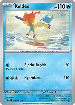 Carte Pokémon Keldeo 44/162 de la série Forces Temporelles en vente au meilleur prix