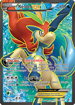 Carte Pokémon Pokémon Full Art Keldeo EX 142/149 de la série Frantières Franchies
