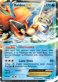 Carte Pokémon Keldeo EX 49/149 de la série Frantières Franchies en vente au meilleur prix