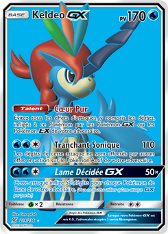 Carte Pokémon Keldeo GX 219/236 de la série Harmonie des Esprits en vente au meilleur prix