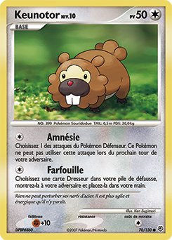 Carte Pokémon Commune Keunotor 70/130 de la série Diamant & Perle