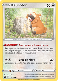 Carte Pokémon Communes Keunotor 111/159 de la série Zénith Suprême