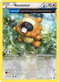 Carte Pokémon Peu commune Keunotor 117/160 de la série Primo Choc