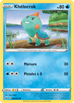 Carte Pokémon Commune Khélocrok 60/202 de la série Épée et Bouclier