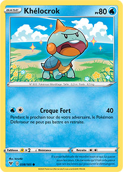 Carte Pokémon Commune Khélocrok 038/185 de la série Voltage Éclatant