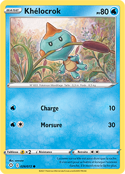 Carte Pokémon Khélocrok 026/072 de la série Destinées Radieuses en vente au meilleur prix