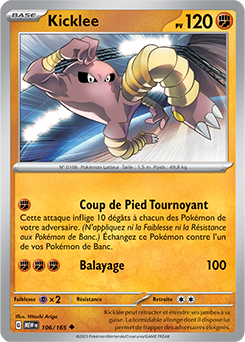 Carte Pokémon Kicklee 106/165 de la série 151 en vente au meilleur prix