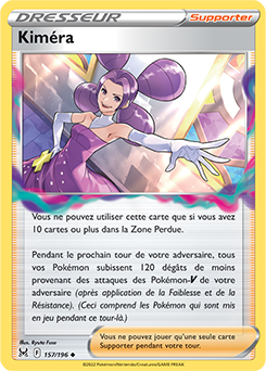 Carte Pokémon Peu commune Kimera 157/196 de la série Origine Perdue