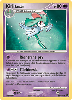 Carte Pokémon Peu commune Kirlia 53/132 de la série Merveilles Secrètes
