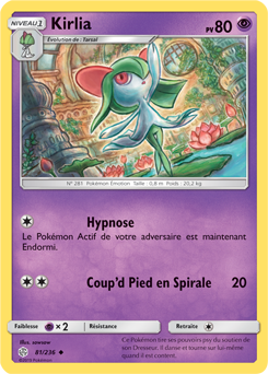 Carte Pokémon Kirlia 81/236 de la série Éclipse Cosmique en vente au meilleur prix