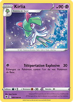 Carte Pokémon Kirlia 061/189 de la série Astres Radieux en vente au meilleur prix
