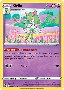 Carte Pokémon Peu commune Kirlia 068/195 de la série Tempête Argentée