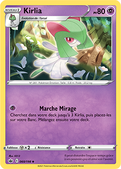 Carte Pokémon Kirlia 60/198 de la série Règne de Glace en vente au meilleur prix