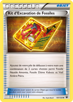 Carte Pokémon Kit d'Excavation de Fossiles 101/124 de la série Impact des Destins en vente au meilleur prix