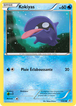 Carte Pokémon Commune Kokiyas 19/83 de la série Générations