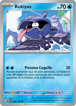 Carte Pokémon Kokiyas 90/165 de la série 151 en vente au meilleur prix