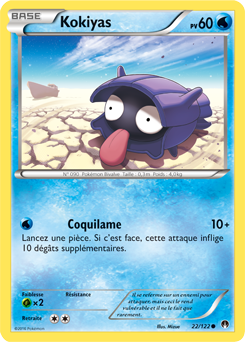 Carte Pokémon Kokiyas 22/122 de la série Rupture Turbo en vente au meilleur prix