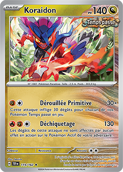 Carte Pokémon Koraidon 119/162 de la série Forces Temporelles en vente au meilleur prix